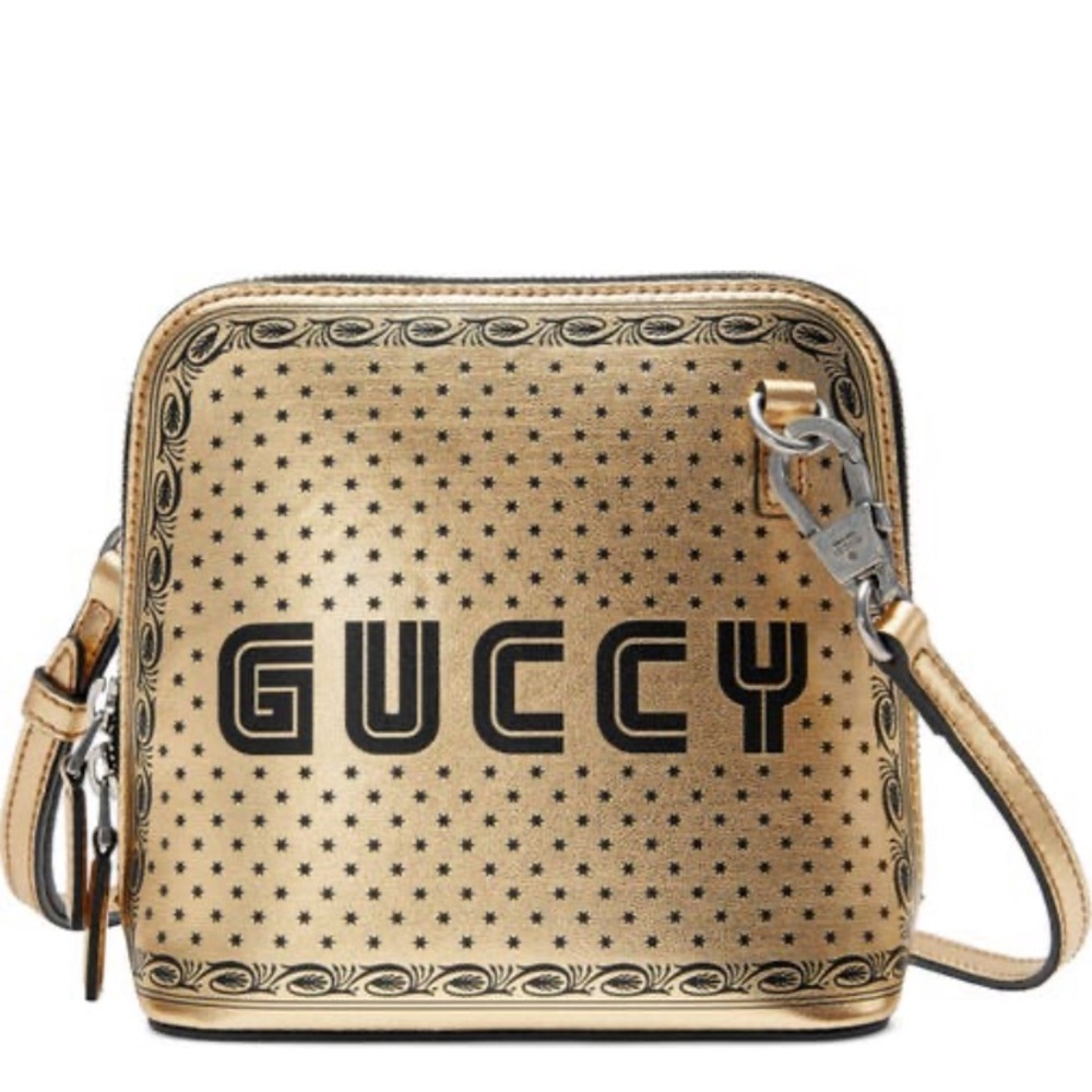 Gucci “Guccy” Black and Gold Crossbody - Picture 2 of 11